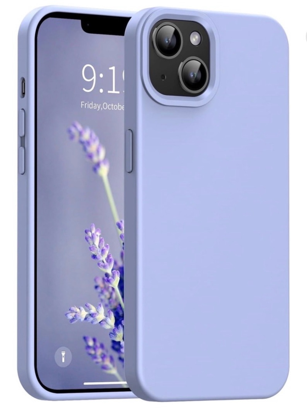 Silicone Shockproof Case is for iPhone 14 / 13 (6.1”)  / Lilac